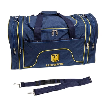 Чоловіча спортивна сумка з розширенням BagStar UKRAINE 58(68)x27x29см Синя з жовтим
