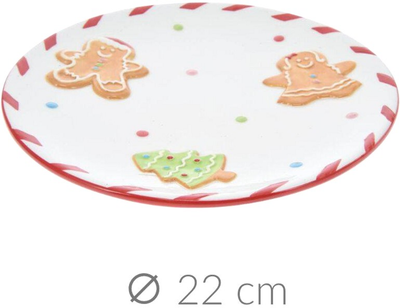 Тарілка Home Styling Collection Gingerbread святкова Ø 20 см (8720573819787)