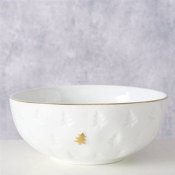 Miseczka Boltze Home Pino porcelanowa w choinki Ø 14.5 cm (4066076441945)