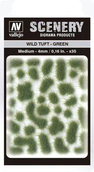 Trawa do dekoru Vallejo SC406 Scenery Wild Tuft Green 4 mm x 35 (8429551986045)