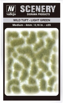 Trawa do dekoru Vallejo SC407 Scenery Wild Tuft Light Green 4 mm x 35 (8429551986052)