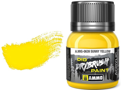 Farba Ammo DIO Drybrush 40 ml Słonecznie-żółta (8432074006398)