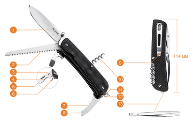 Нож многофункциональный Ruike Trekker LD32-B