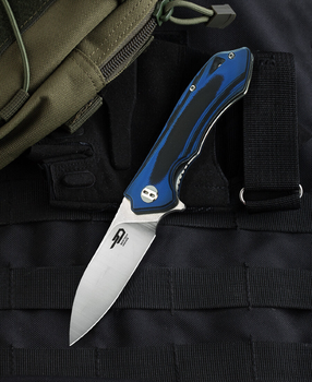 Складаний ніж Bestech Knife BELUGA Black + Blue (BG11G-2)