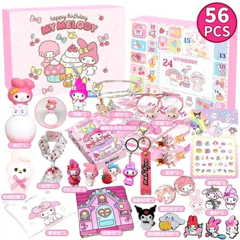 Адвент-календарь My Melody 56 сюрпризов с аксессуарами и украшениями, подарочный набор