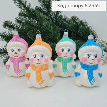 Новогодняя фигура Снеговик средний, в ассорт., 12*6см, Украина