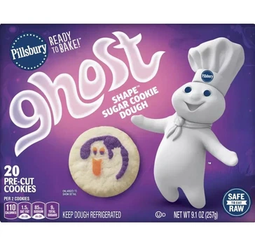 Тесто для сахарного печенья Pillsbury Ready-to-Bake Halloween с рисунком призрак 20 шт 258 г
