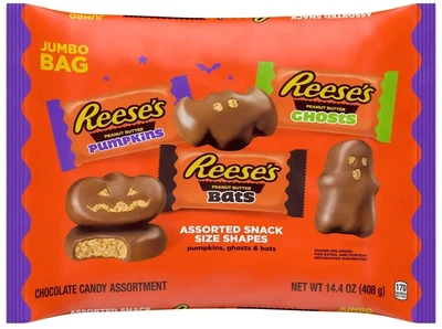 Шоколадные конфеты Reese's Halloween Assorted с арахисовым маслом 408 г