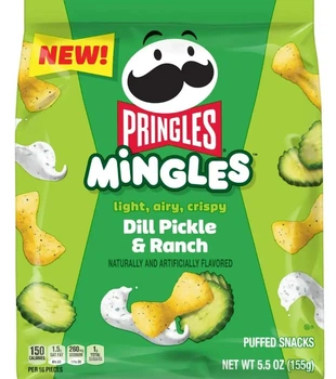 Снеки Pringles Mingles Dill Pickle and Ranch Puffed Snacks 155 г