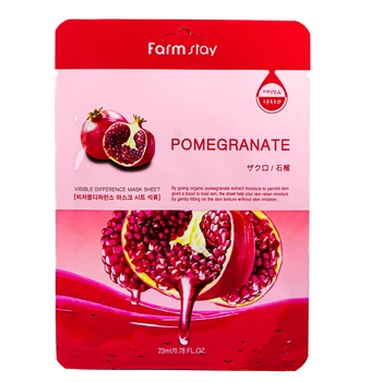 Тканевая маска для лица увлажняющая FarmStay Pomegranate с экстрактом граната 23 мл