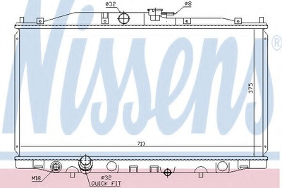 Радиатор HD ACCORD(03-)2.0 и 16V[OE 19010-RBA-E01] Nissens (68604)