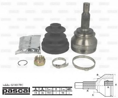 Шарнир приводного вала Pascal (G1Y017PC)
