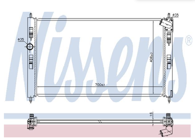 Радиатор PEUGEOT 4008 (12-) 1.6 и 16V Nissens (636033)