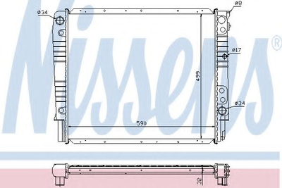 Радиатор VOLVO 940(90-)2.3 и TURBO(+)[OE 35 47 145] Nissens (65531A)