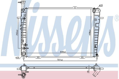 Радіатор HY TUCSON(04-)2.0 i 16V(+)[OE 25310-2E400] Nissens (675015)