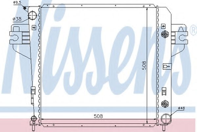 Радиатор JP CHER(01-)3.7 i(+)[OE 52079728AA] Nissens (61017)