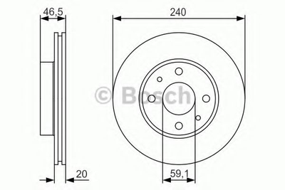 Диск гальмівний Bosch (0986479S74)