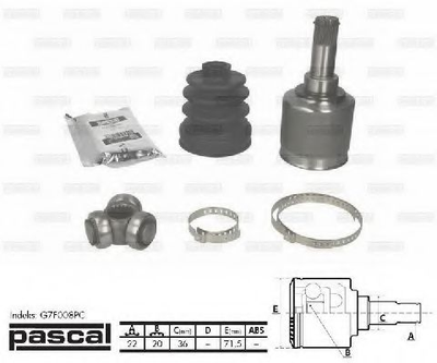 Шарнір привідного валу Pascal (G7F008PC)