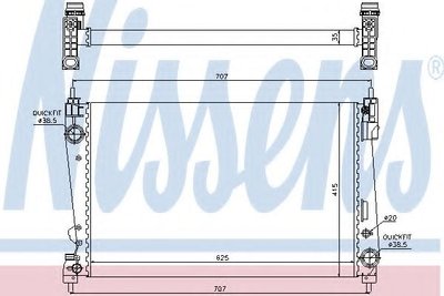Радиатор [625*415*35] [OE 51808364] Nissens (61916)