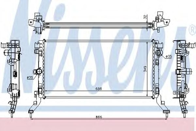 Радиатор RN LAGUNA III(07-)2.0 dCi(+)[OE 21 41 000 05R] Nissens (637603)