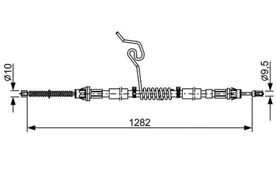 Трос ручного тормоза Bosch (1987482462)