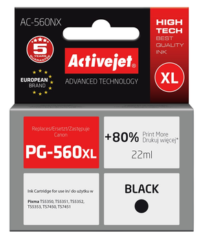 Tusz Activejet Supreme do Canon PG-560XL Black (AC-560NX)