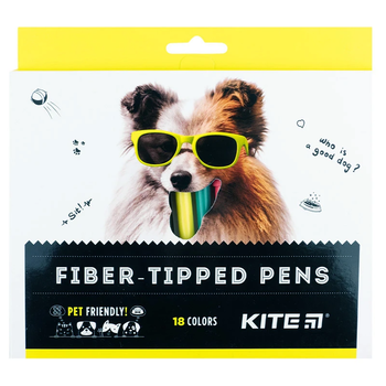 Фломастери Kite Dogs K22-448 18 кольорів 4063276085917