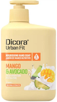 Мило для рук Dicora Urban Fit Манго та авокадо Живильне з вітаміном Е 500 мл (8410262902288)