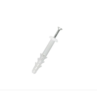 Дюбель быстрого монтажа 6х60 гриб, белый (уп.100 шт.) "POLAX" 37-040