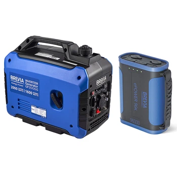 Комплект генератор инверторный Brevia 2,0 кВт (ном 1,6 кВт) + повербанк (Power Bank) Brevia ePower 96Ah
