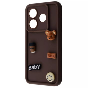 Чохол Pretty Things Case для Xiaomi Redmi Note 14 Brown/Bear