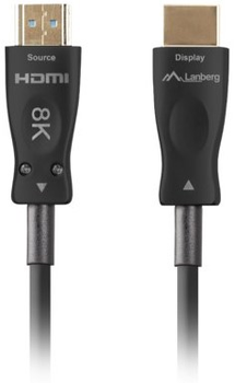 Kabel Lanberg HDMI to HDMI 2.1 AOC 10 m Black (CA-HDMI-30FB-0100-BK)