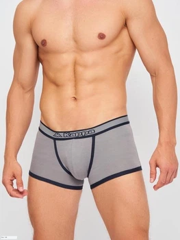 Трусы-боксеры Kappa Boxer Uomo Elastico Logo centrato серый 2XL Муж K1231 GrigioUnito-2XL