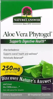 Алое вера Nature's Answer Aloe Vera Phytogel 250 мг 90 вегетаріанських капсул (083000161148)