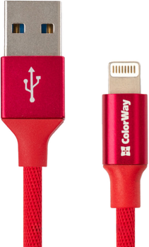 Kabel ColorWay USB-Lightning 1 m Czerwony (4823094912990)