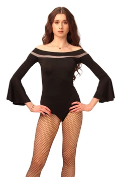 Купальник для танців з рукавом Dolls Black розмір XL колір Чорний (00213-bk-xl)