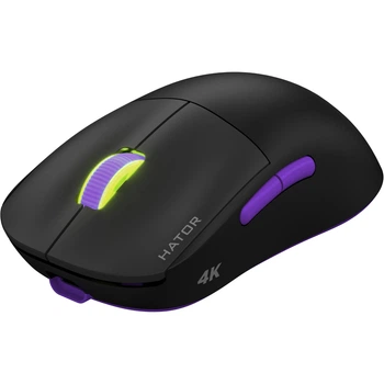 Мышь беспроводная Hator Quasar 2 Ultra 4K Wireless Black/Lilac (HTM570BL)