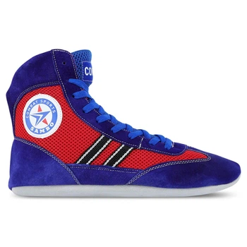Борцовки замшевые для самбо Combat Sambo 2623 размер 43 Blue-Red-White