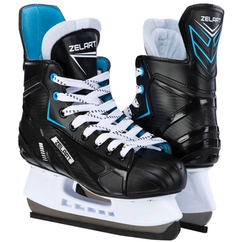 Коньки хоккейные Zelart Ice Skate 5848 размер 40 Black-Blue