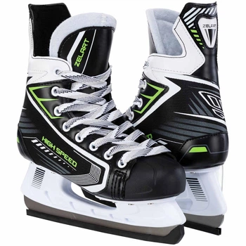 Коньки хоккейные Zelart Ice Skate 5849 размер 35 Black-Green