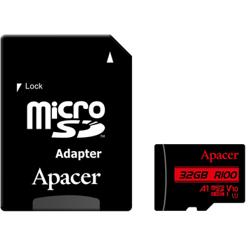 Карта памяти Apacer microSDHC 32GB Class 10 UHS-I/U1 R100 + SD adapter (AP32GMCSH10UB-R) [114085]
