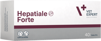 Vet Expert Hepatiale Forte Харчова добавка для підтримання та захисту функцій печінки у котів і собак, 40 таб.