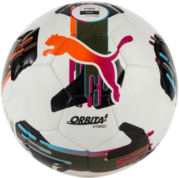 Мяч футбольный Puma Orbita 4 HYB (FIFA Basic) (084326-01) Унисекс 5 Бело-черно-болотный (4067981499212)