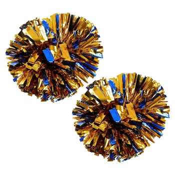 Помпони гантелі для черлідингу двоколірні SP-Sport Pom-Poms 0863 2шт Gold-Blue