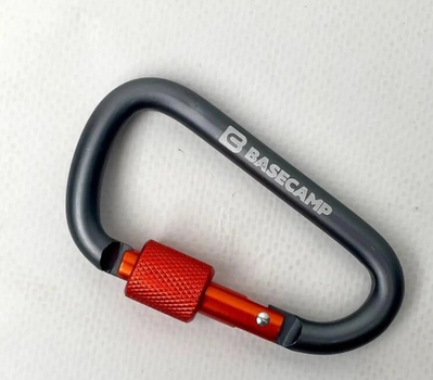 Карабін алюмінієвий сервісний Base Camp Delta 8 Screw Set, Grey (BCP 61116)
