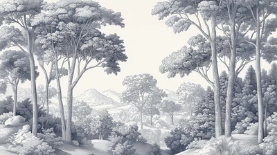 Дизайнерские виниловые фотообои на флизелиновой основе Engraving