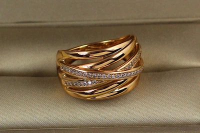 Кольцо Xuping Jewelry Катушка ниток р 17 золотистое