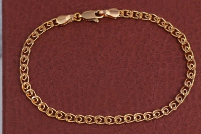 Браслет Xuping Jewelry лав 18,5 см 3,5 мм золотистий