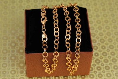 Цепь Xuping Jewelry якорная шопард 60 см 7 мм золотистая