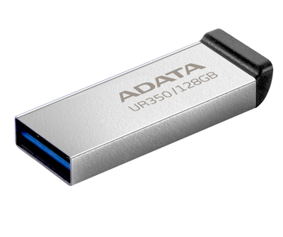 Флеш память флешка Flash A-DATA UR 350 128Gb USB 3.2 Silver-Black (UR350-128G-RSR/BK)